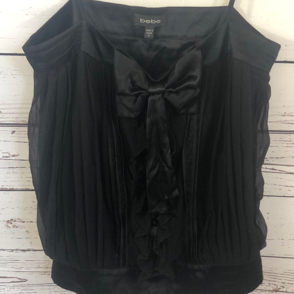 Bebe Black‎ camisole blouse top